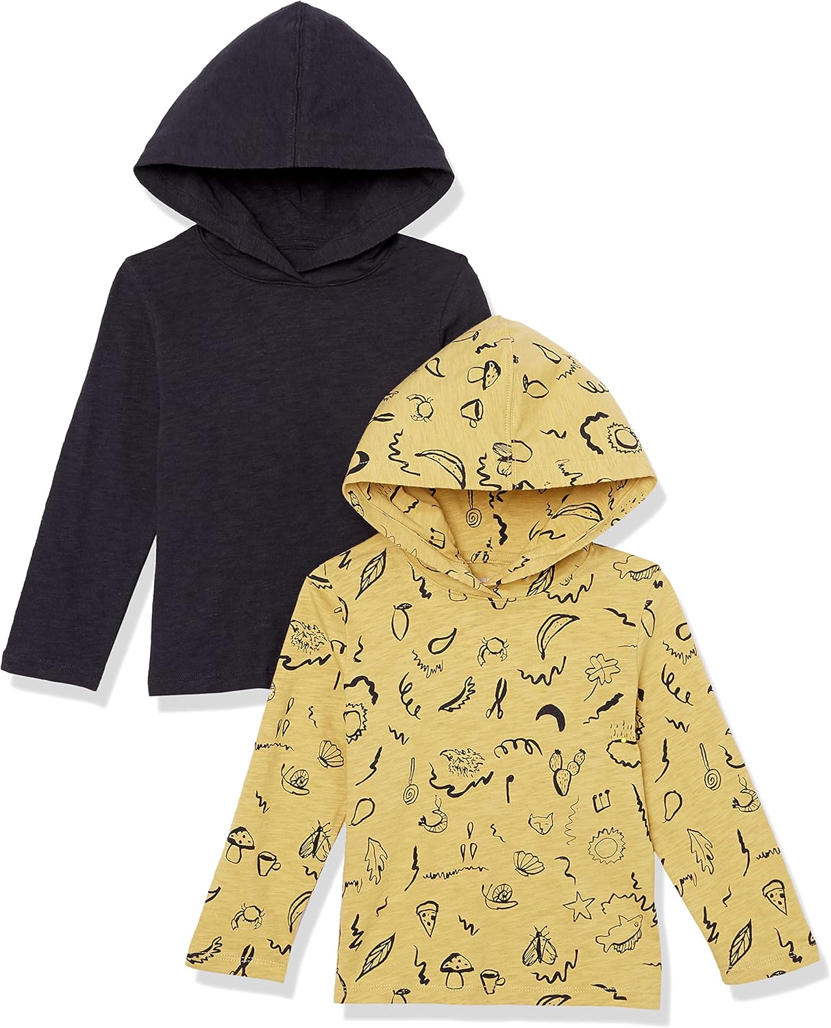 Thumbnail 3 de Amazon Essentials Jungen Leichtes T-Shirt mit Kapuze und langen Ärmeln (2er-Pack)