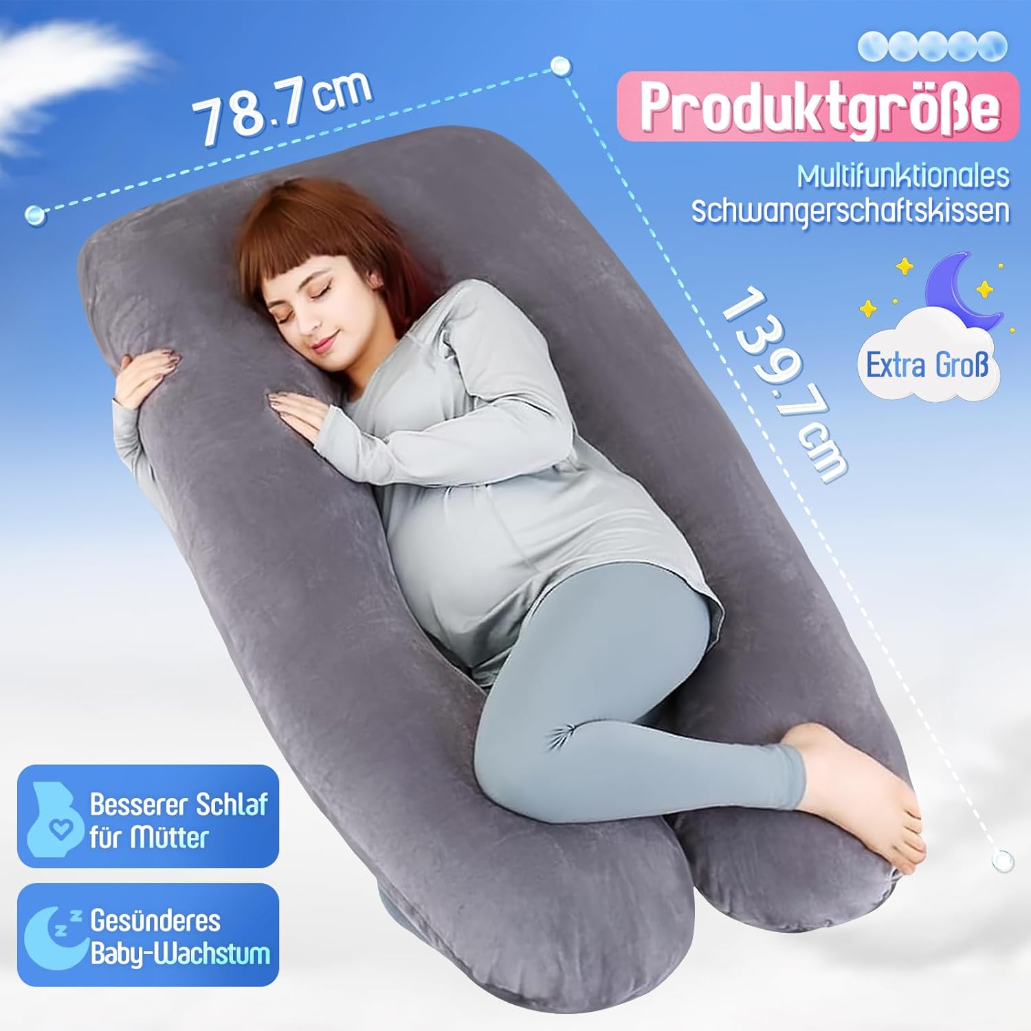 Thumbnail 4 de TaiBest Schwangerschaftskissen U‑förmig