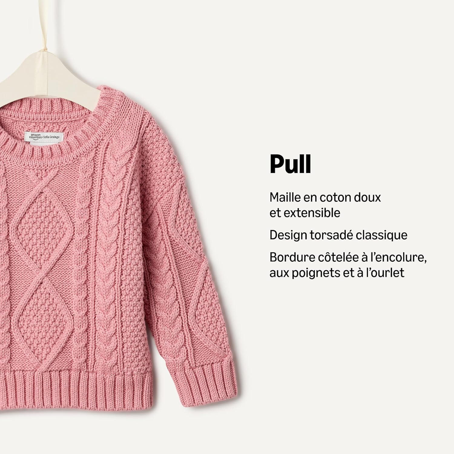 Thumbnail 2 de Maglione girocollo Amazon Essentials x Sofia Grainge con trecce per bambini e ragazzi