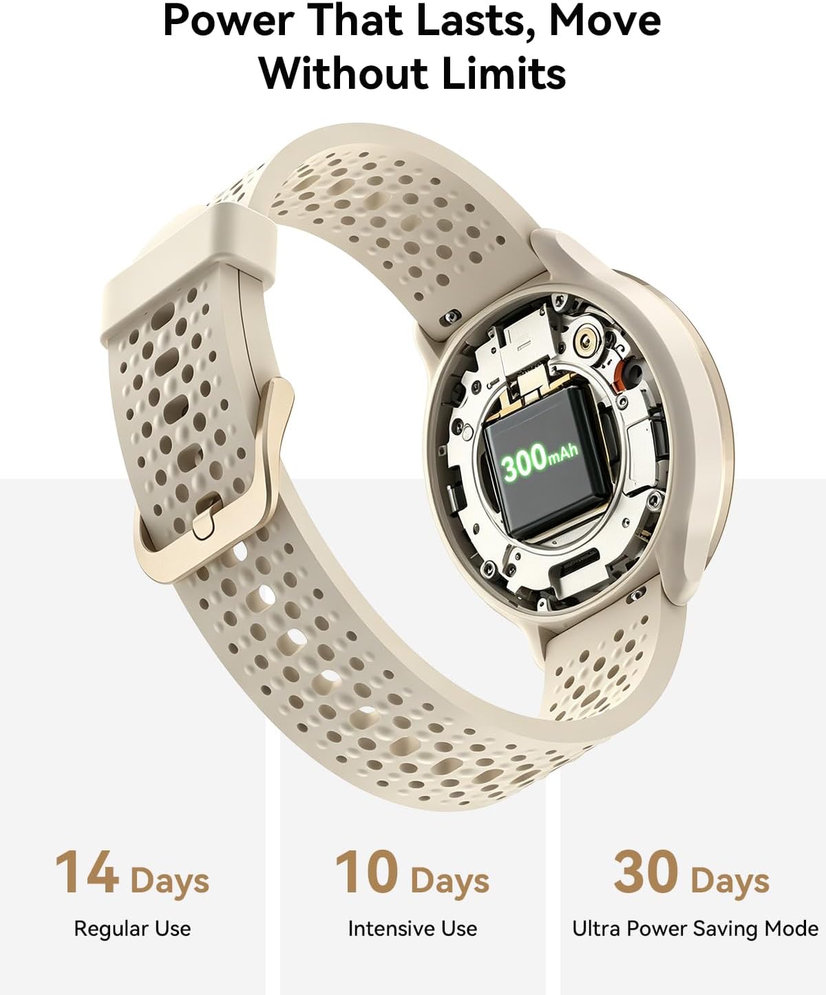 Thumbnail 6 de Quican Smart Watches for Women & Men — 1.27" AMOLED, 120+ Sports, 3ATM, Beige