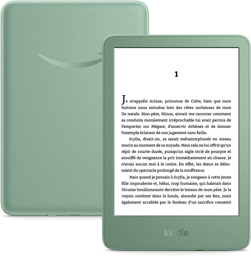 Thumbnail 1 de Amazon Kindle (nouvelle génération) vert matcha – écran antireflets, éclairage avant réglable et 16 Go