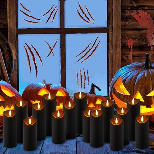 Detalle de LIVEN 24 Pack Halloween Decoration Flickering Flameless Candles