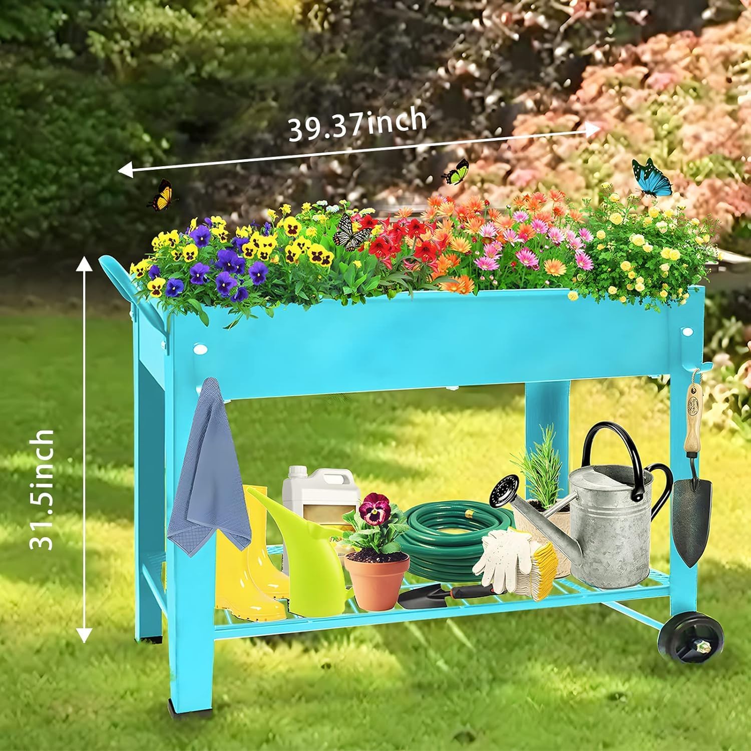Thumbnail 1 de Huhote Raised Garden Bed 101x28x80 cm