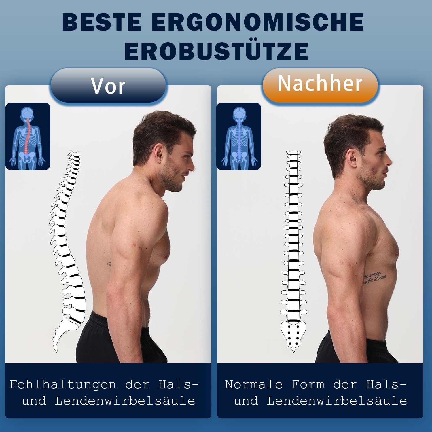 Thumbnail 1 de NovoBrace Correttore Postura Uomo Donna, Fascia Posturale Traspirante Nero XL