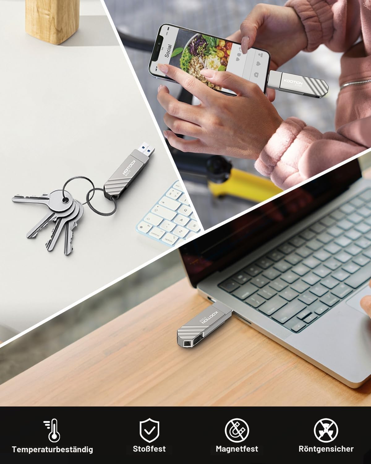 Thumbnail 6 de KOOTION USB Stick 512GB USB-C Stick USB 3.2 Gen 2 – Dual USB-C/USB-A Flash Drive