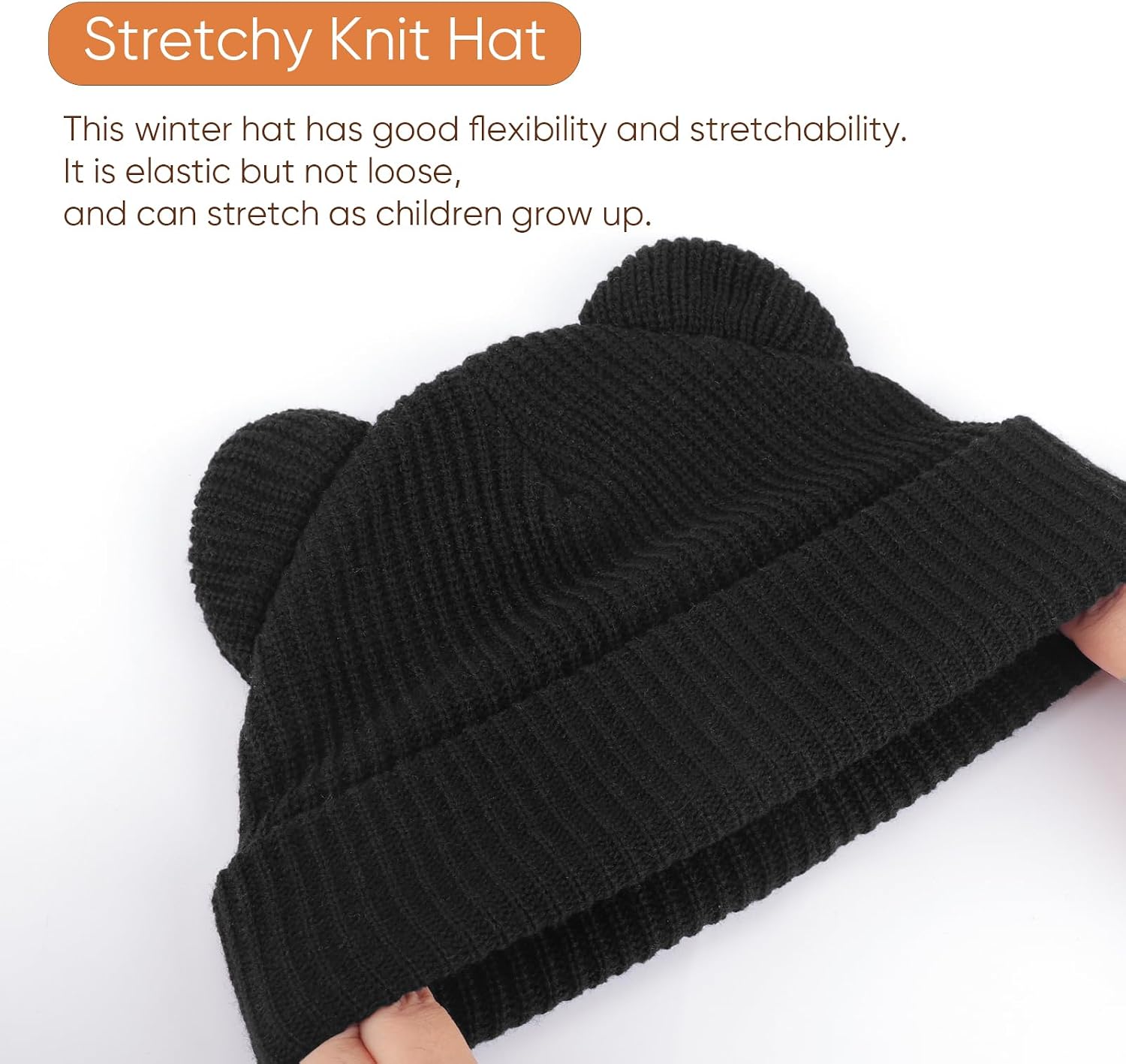 Thumbnail 3 de DRESHOW Toddler Beanie Baby Winter Hat with Bear Ears (Acrylic, Double Layer) for 0–24 Months
