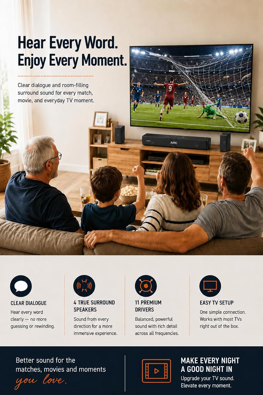 Detalle 2 de Hiwill-Audio 5.1.2CH Soundbar for TV