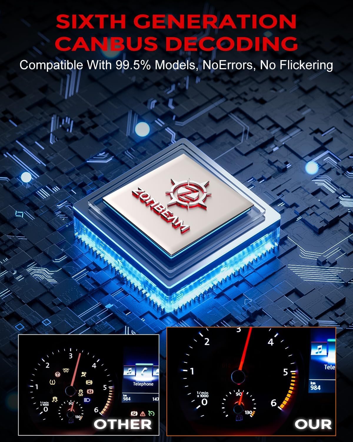 Thumbnail 6 de ZONBEAM 2026 H11 65000LM LED Fog Bulbs