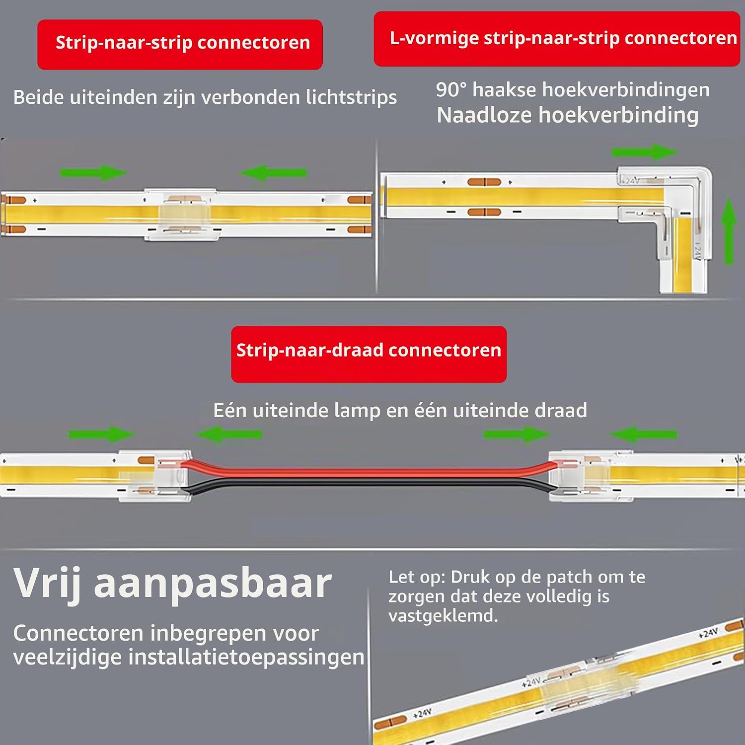 Thumbnail 6 de Clearhill CON-8MM2PIN-KIT20P ledstripconnectoren voor 8 mm COB-strips