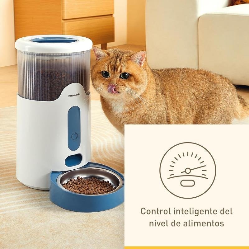 Detalle de Comedero automático Panasonic CP-JNF01CW WiFi acero inoxidable 2,8 L – blanco