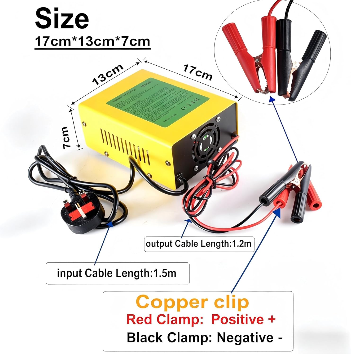 Thumbnail 6 de Etrogo 12V/24V Intelligent Battery Charger 10A with Large Display and Repair Function (UK mains)