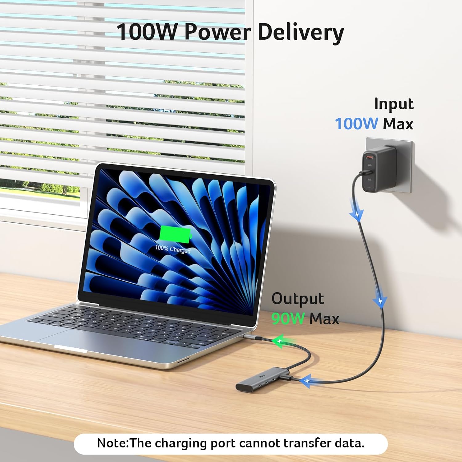 Detalle de Acer 4-in-1 USB-C Hub with 4K@60Hz Video, 10Gbps Data and 100W PD