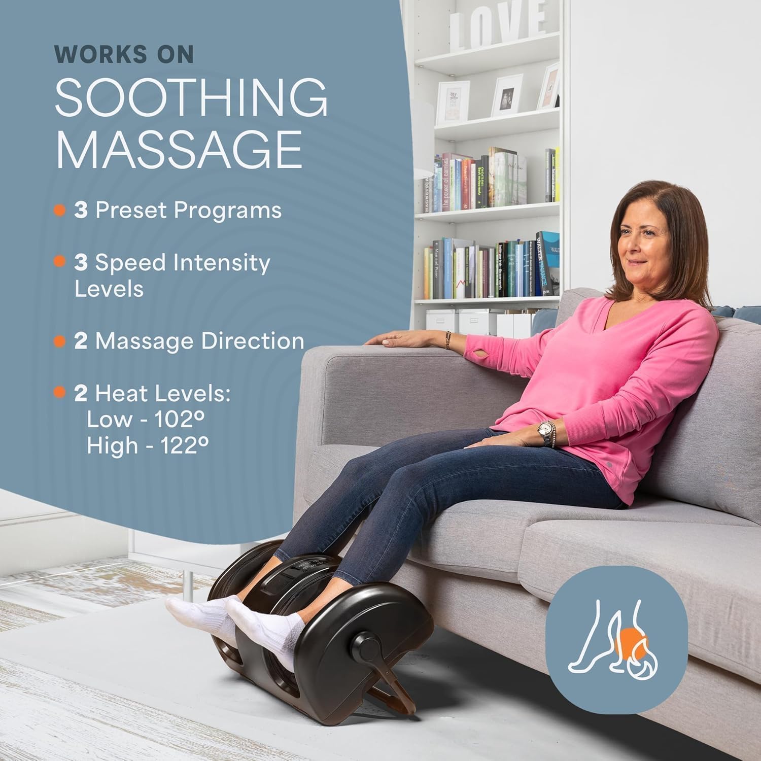 Detalle de Lifepro Relaxatilt calf, forearm and foot massager