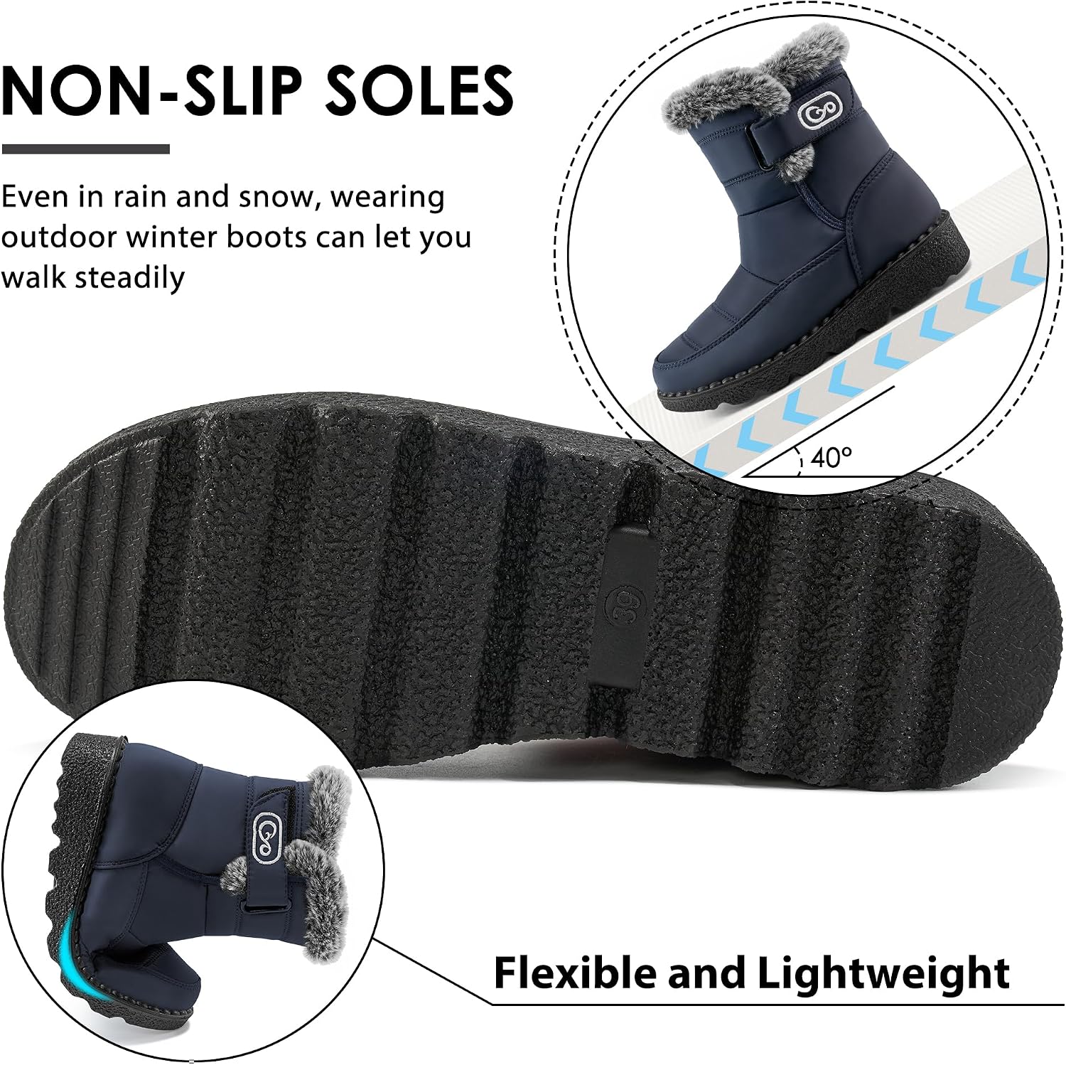 Detalle 2 de Ablanczoom Women's Snow Boots in Oxford Cloth
