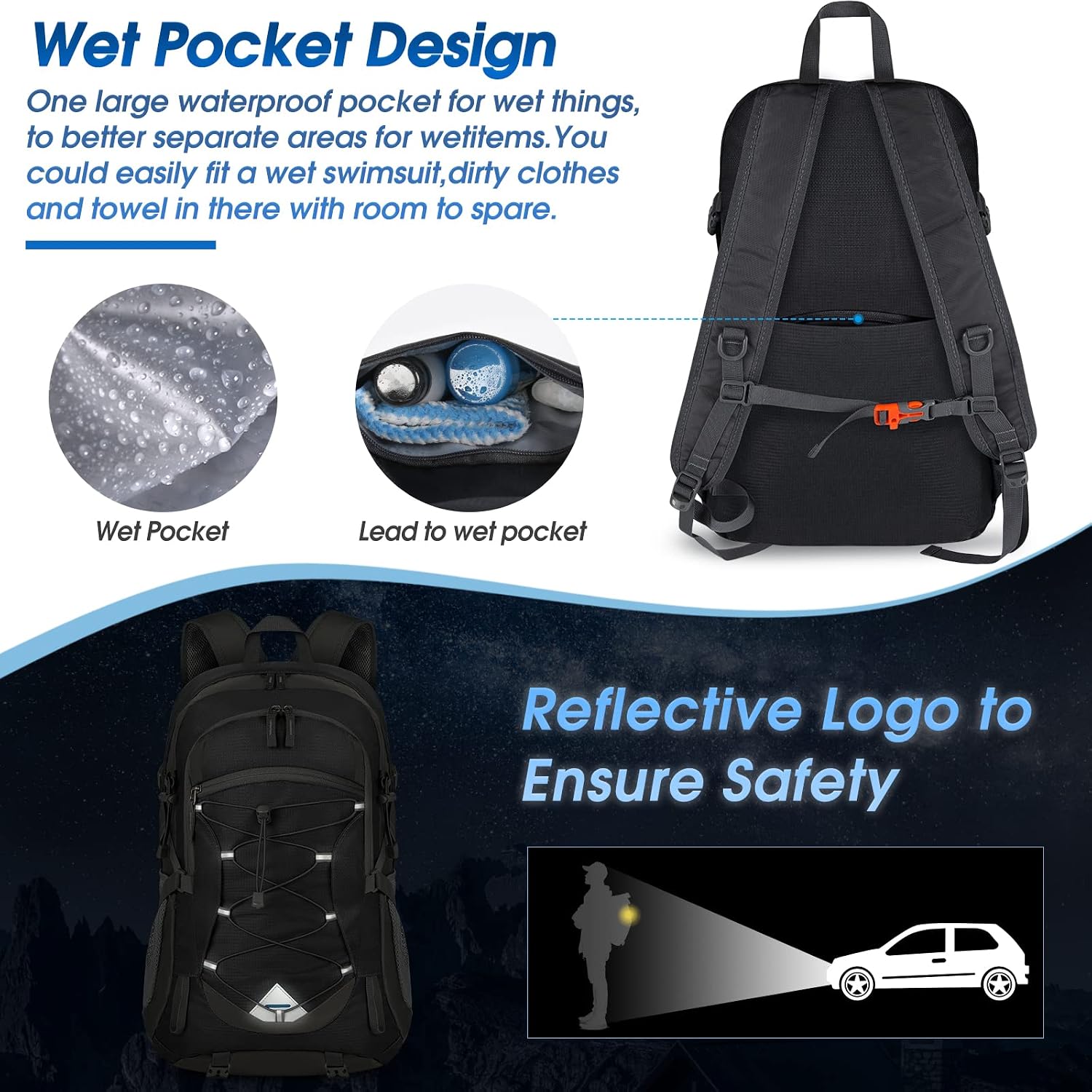 Thumbnail 2 de IGOLUMON Hiking Backpack 40L lightweight daypack