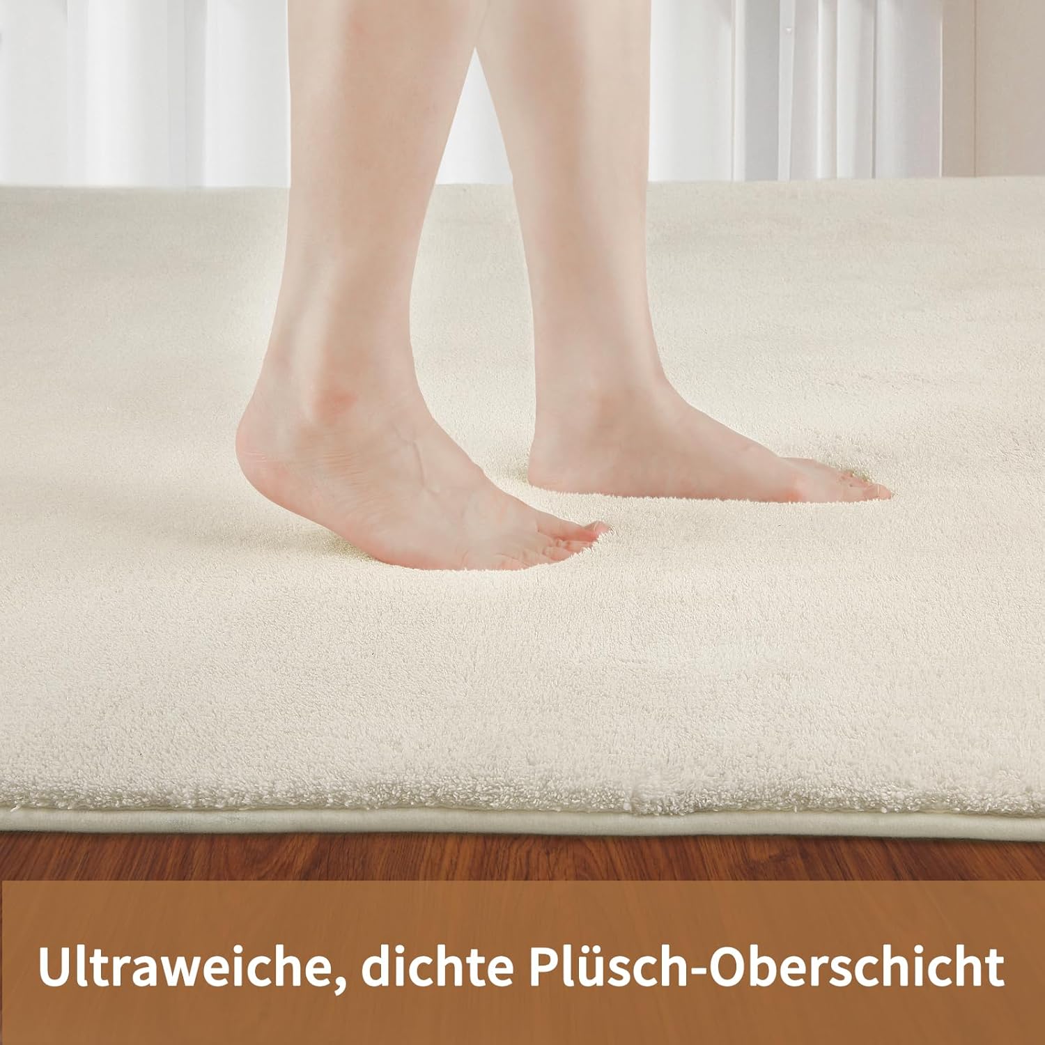 Thumbnail 2 de Sour Lemon Teppich Wohnzimmer 160x230 – Flauschiger, waschbarer Kurzflor-Teppich für Familie und Kinderzimmer