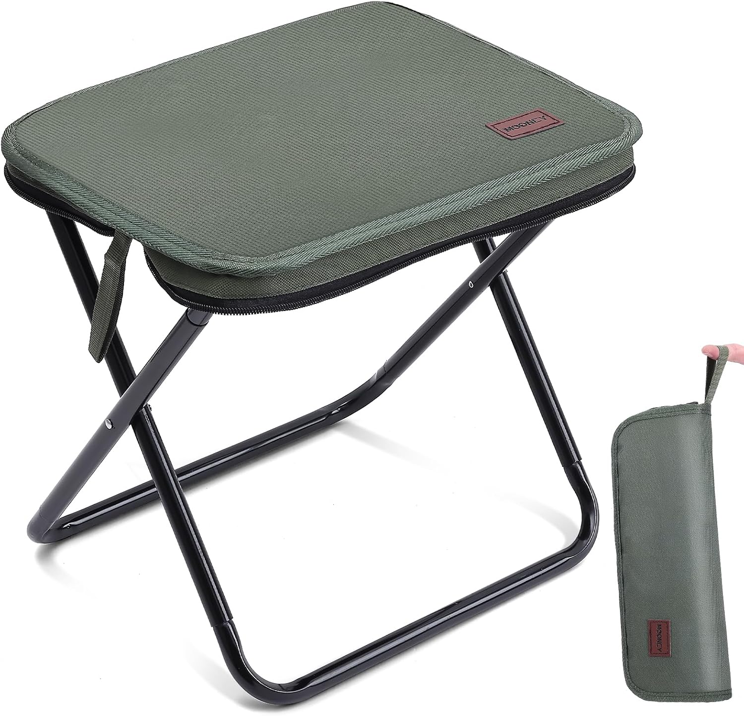 Detalle de MOONCY Camping Stool 33×26.5×32cm, 120kg capacity