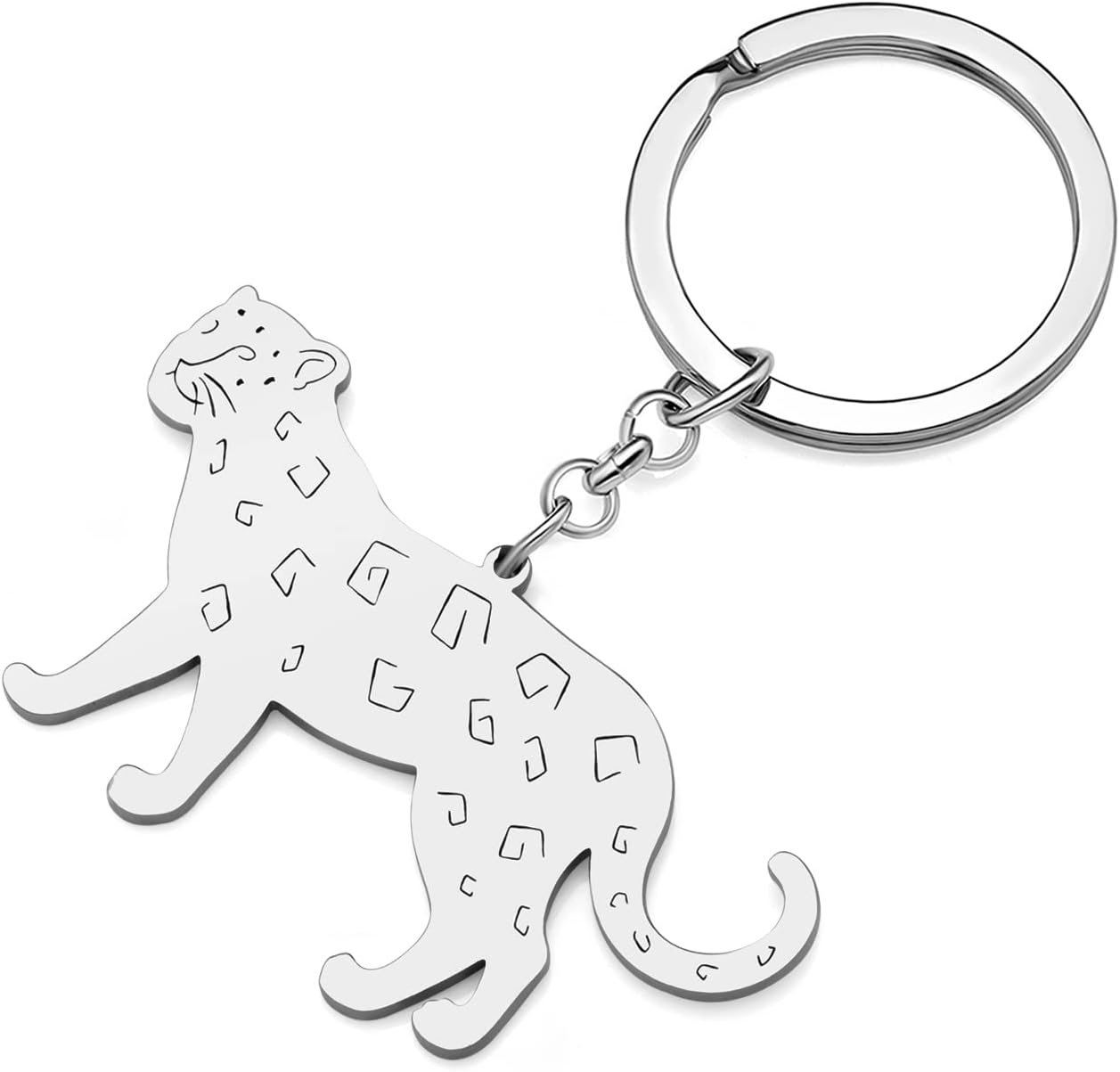 Thumbnail 6 de RAIDIN Porte-clés Tigre Léopard en acier inoxydable 30 mm