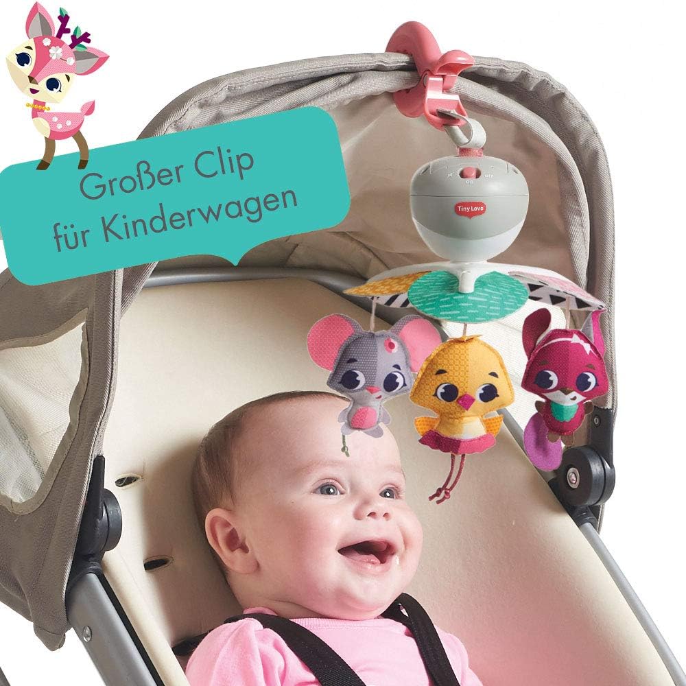 Detalle de Tiny Love Take Along Mobile 3-in-1 Musik Mobile für Babybett – Tiny Princess Tales