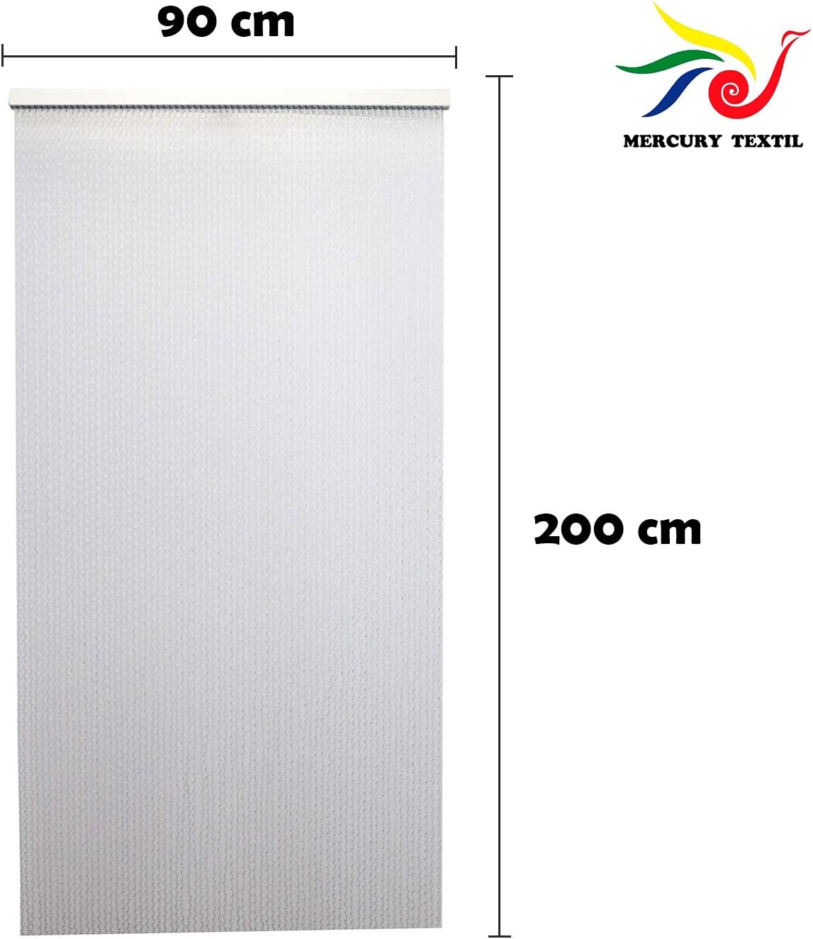 Thumbnail 1 de Mercury Textil Cortina para Puerta Tiras PVC 200x90cm Transparente R9