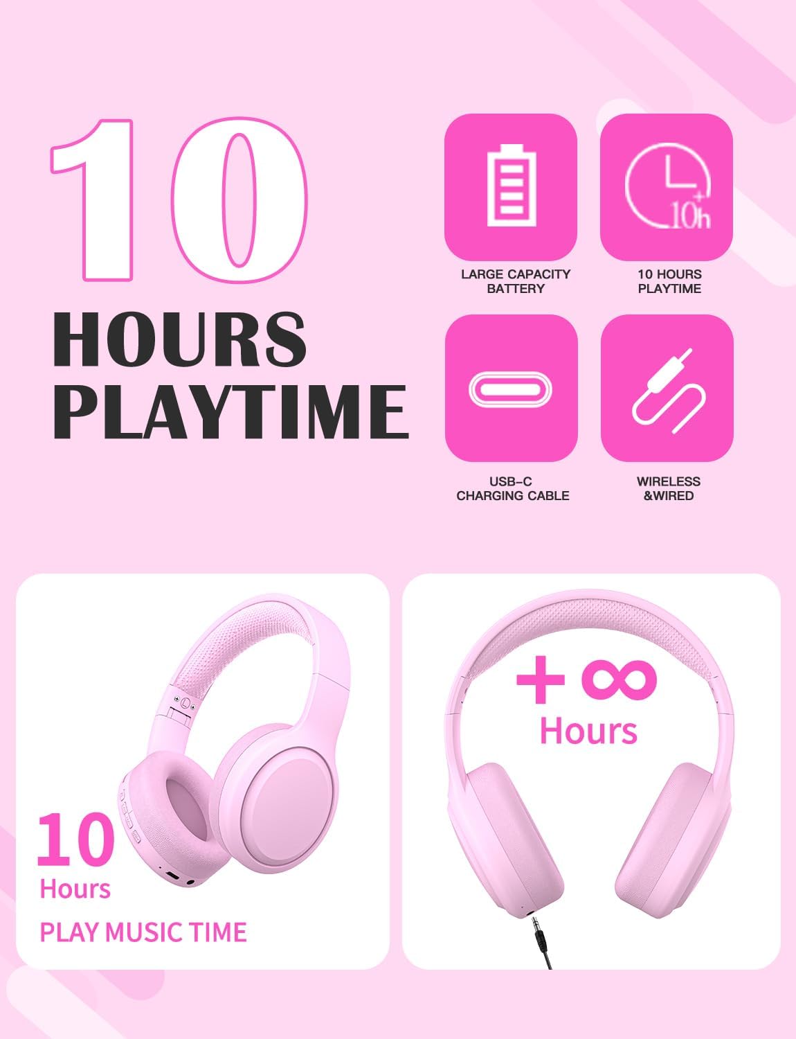 Thumbnail 2 de YOYOTUNE Kids Bluetooth Headphones