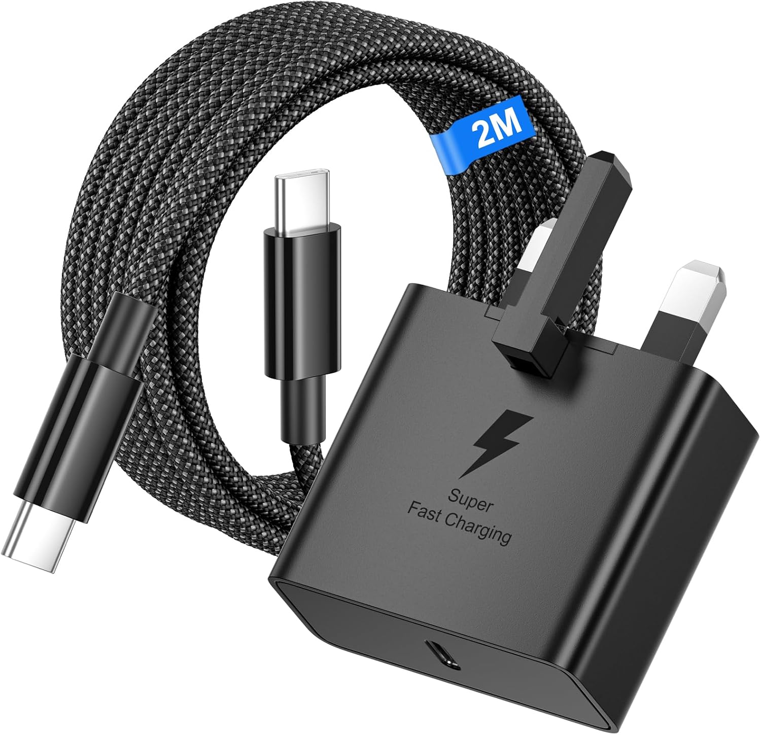 Detalle de 45W USB-C Charger for Samsung Fast Charger Plug with 2M USB-C Cable (UK plug)