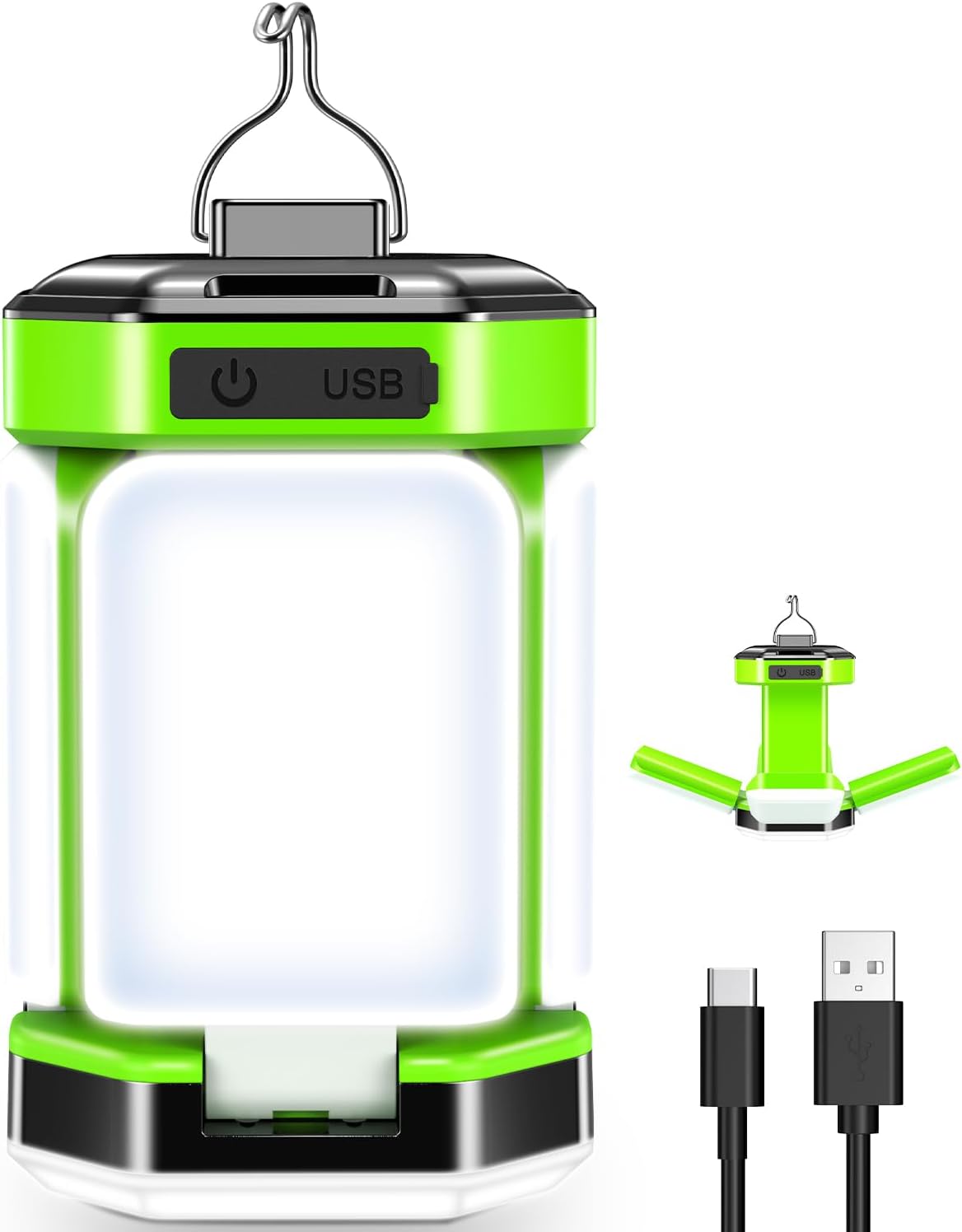 Detalle de Lampada da Campeggio BICKON: lanterna ricaricabile USB a 60 LEDs, 5 modalità e 25+ ore di autonomia