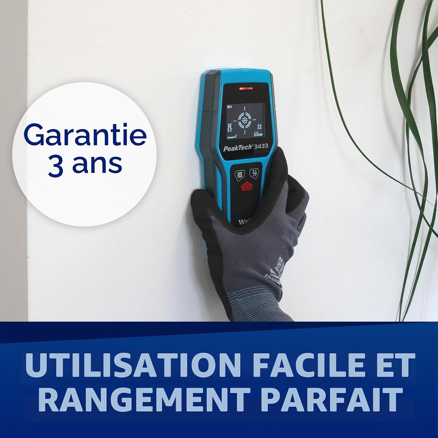 Detalle 2 de PeakTech P 3433 digitale wandscanner met detectiediepte van 20–120 mm
