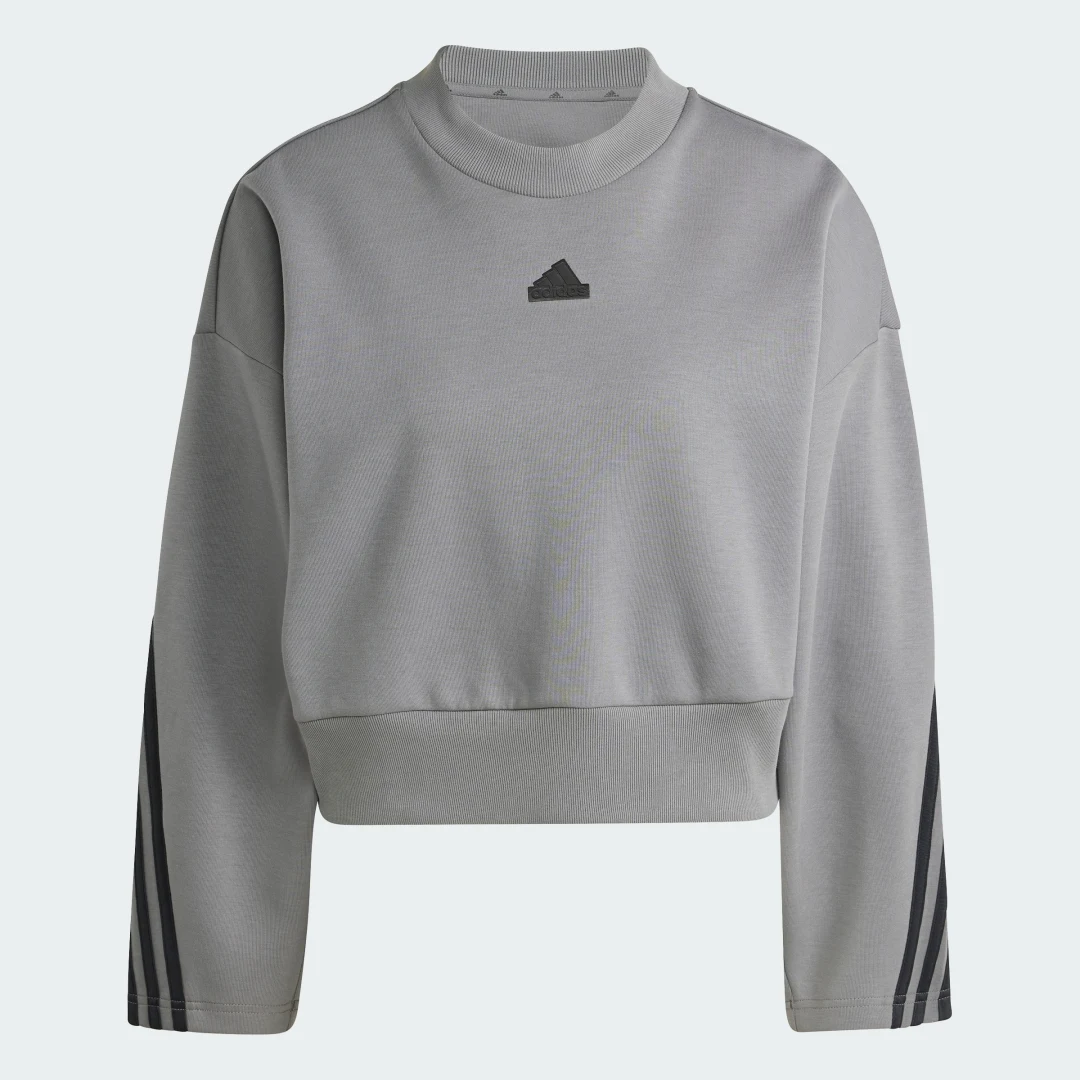 Detalle 2 de Sudadera Adidas Future Icons 3 bandas gris