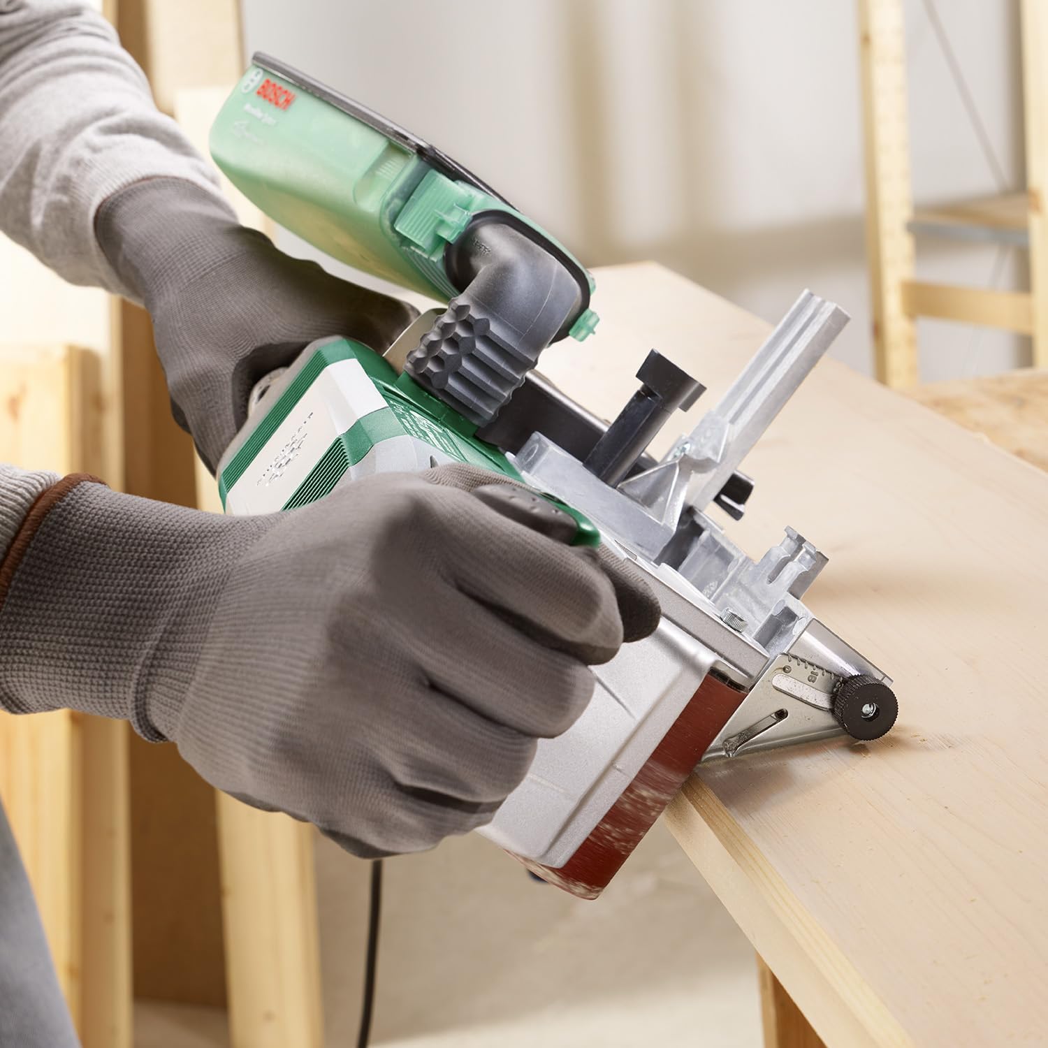 Thumbnail 3 de Bosch ponceuse à bande PBS 75 AE Set (750 W) avec système de centrage automatique