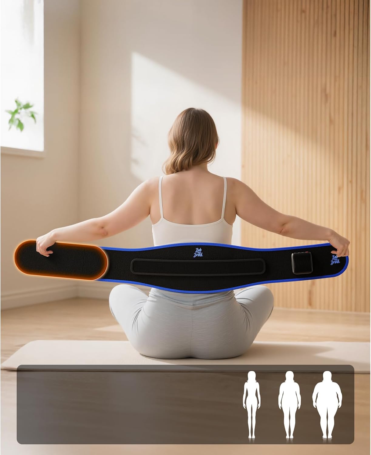 Detalle 2 de BOB AND BRAD ThermoRed kabelloser Infrarot-Wärmegürtel mit Rotlicht, Vibration und Massagefunktion