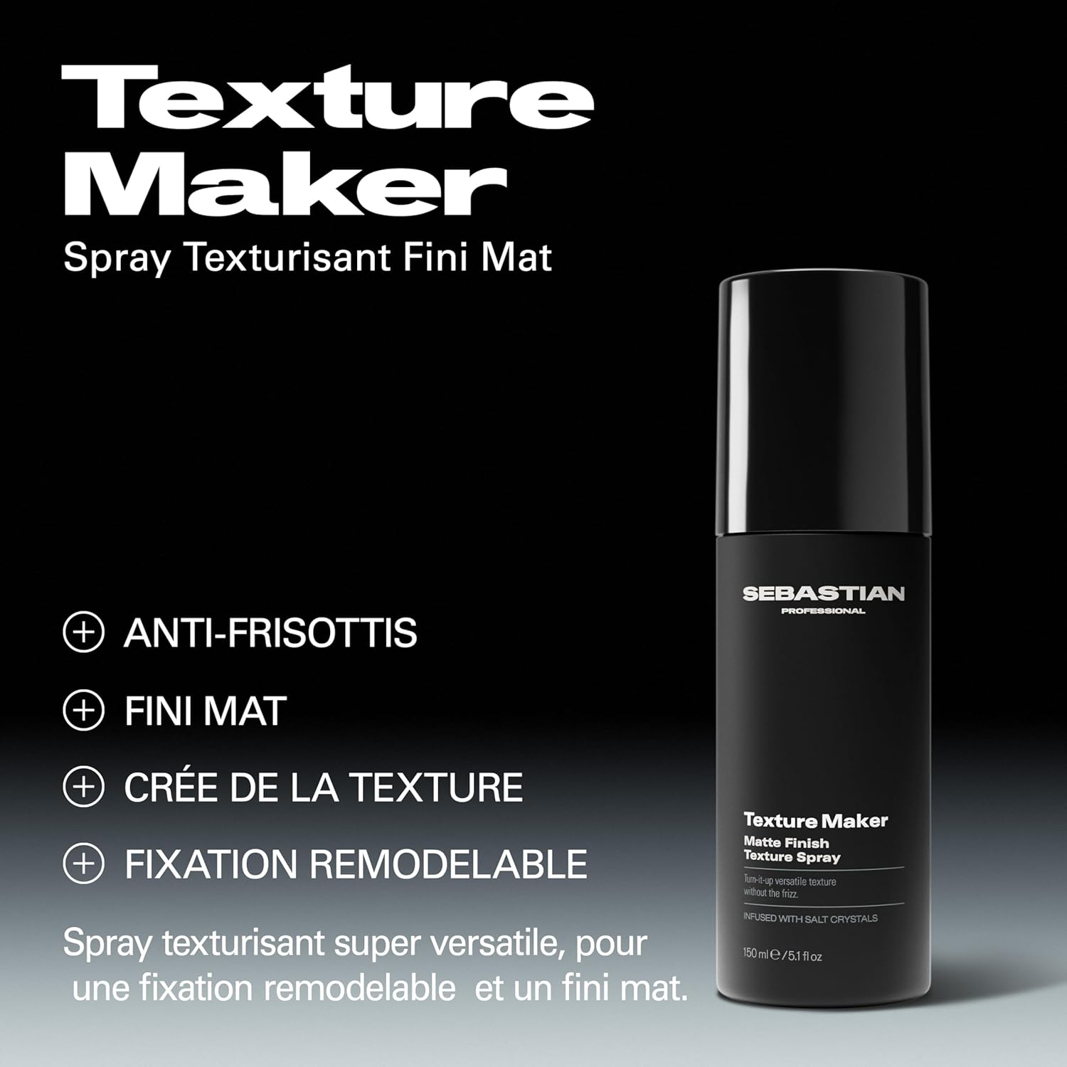 Thumbnail 1 de Sebastian Professional Texture Maker – spray texturisant finition mate (150 ml)