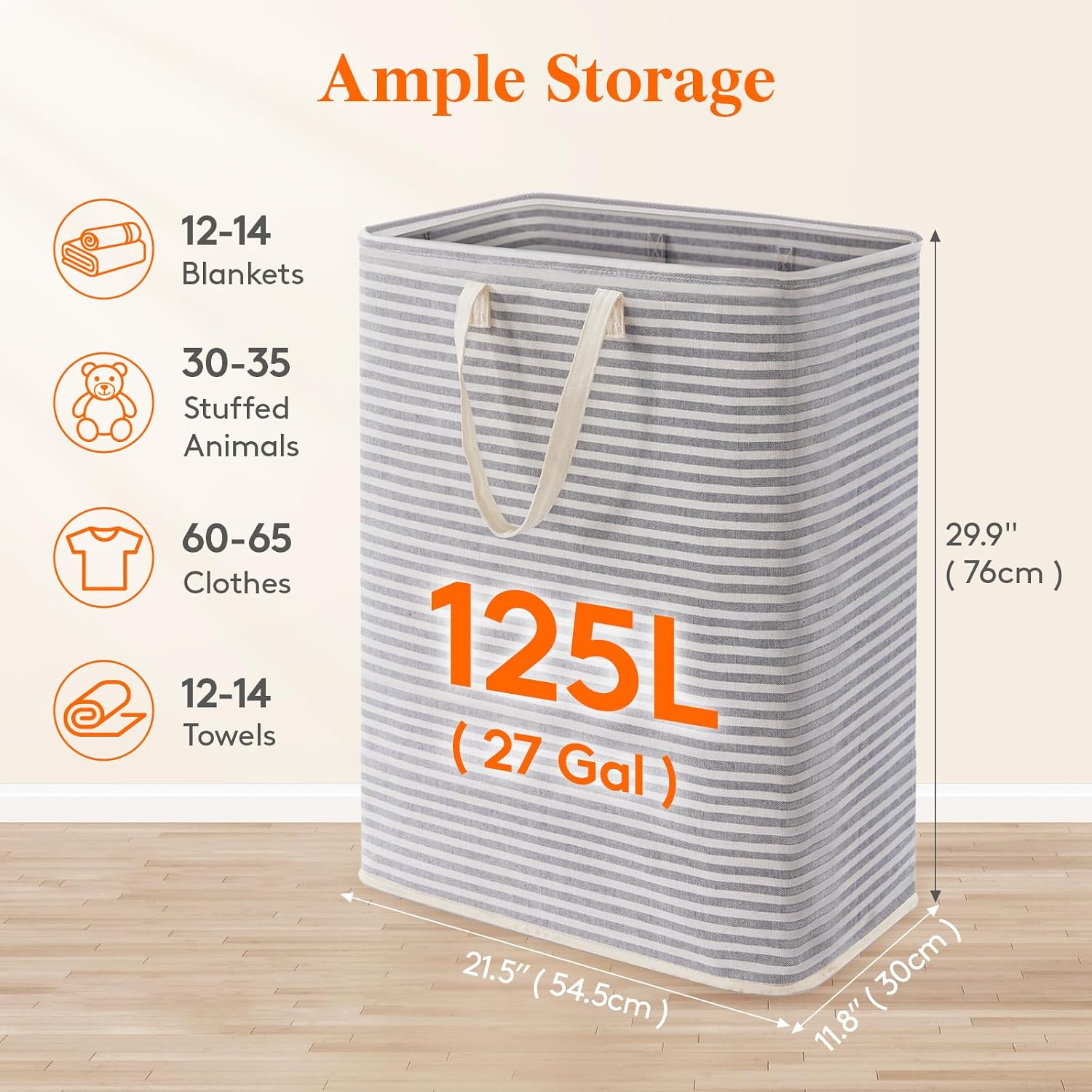 Detalle 2 de Lifewit laundry hamper 125L