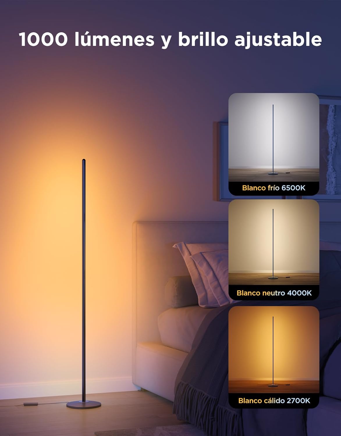 Thumbnail 6 de Govee Lámpara de Pie Moderna RGBIC 🌈 con Control por Voz