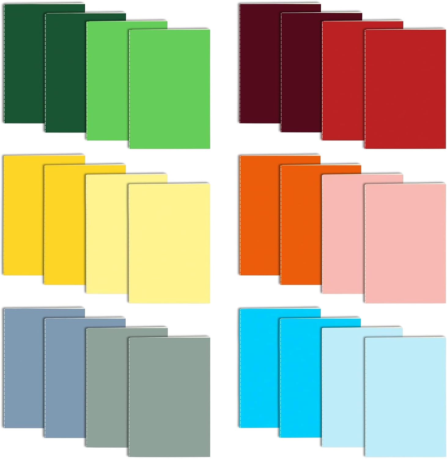 Detalle de DWIYITTN pocket notebooks 24 pack, 8.5x12.5cm