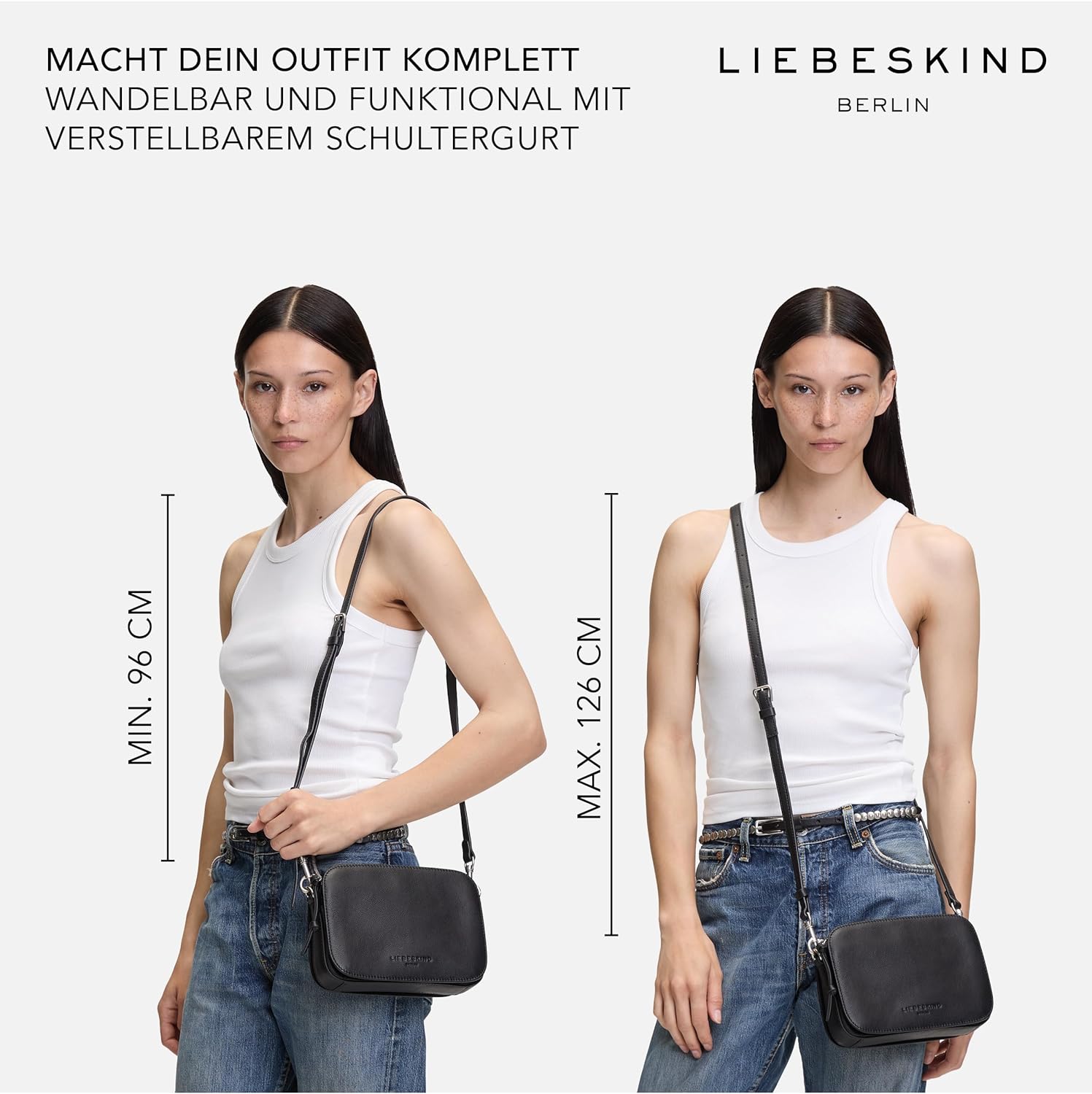 Thumbnail 1 de Liebeskind Berlin Umhängetasche Luka – Crossbody aus Leder mit verstellbarem Schulterriemen und Reißverschlussfächern