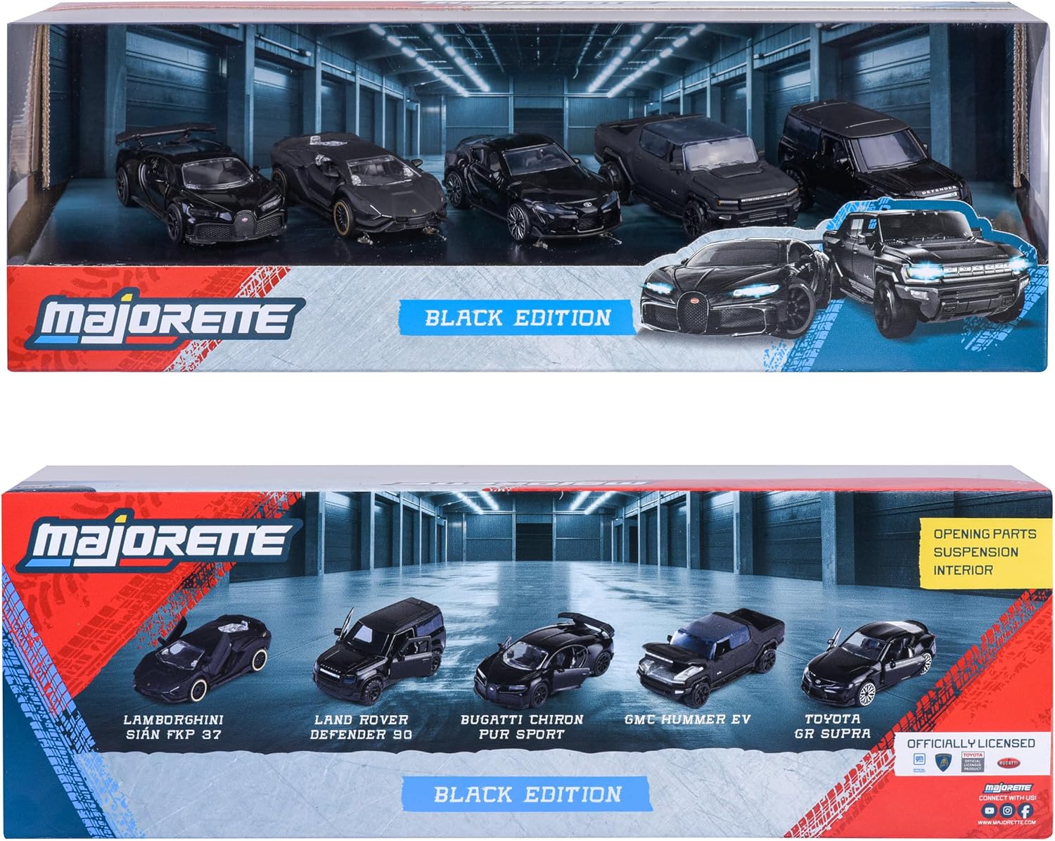 Thumbnail 5 de Majorette Black Edition Giftpack 5 Veicoli Die-Cast 1:64 – Set in Metallo con Modelli Autentici