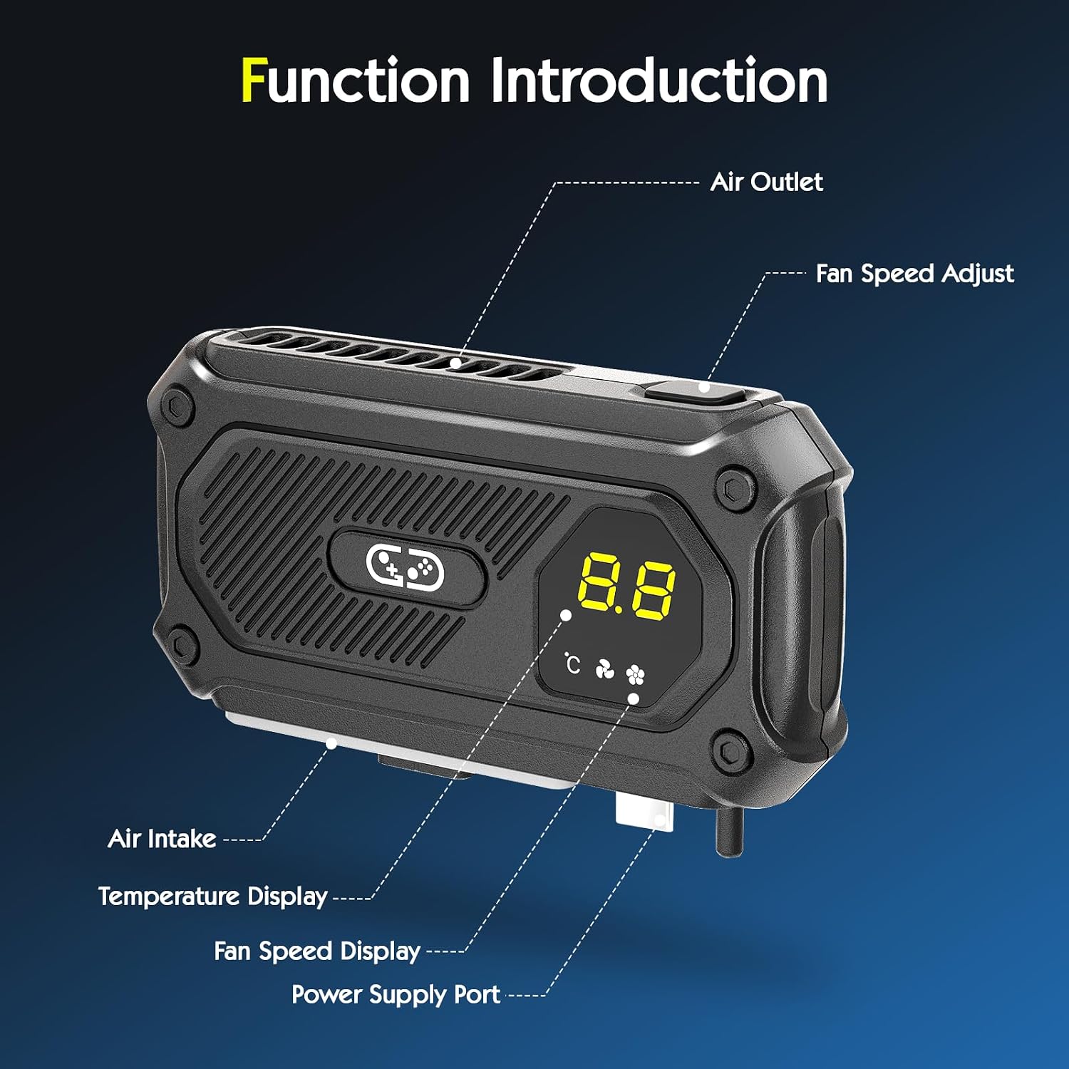 Detalle 2 de Saitake STK-F201 Cooling Fan for Nintendo Switch 2 with Two Speeds