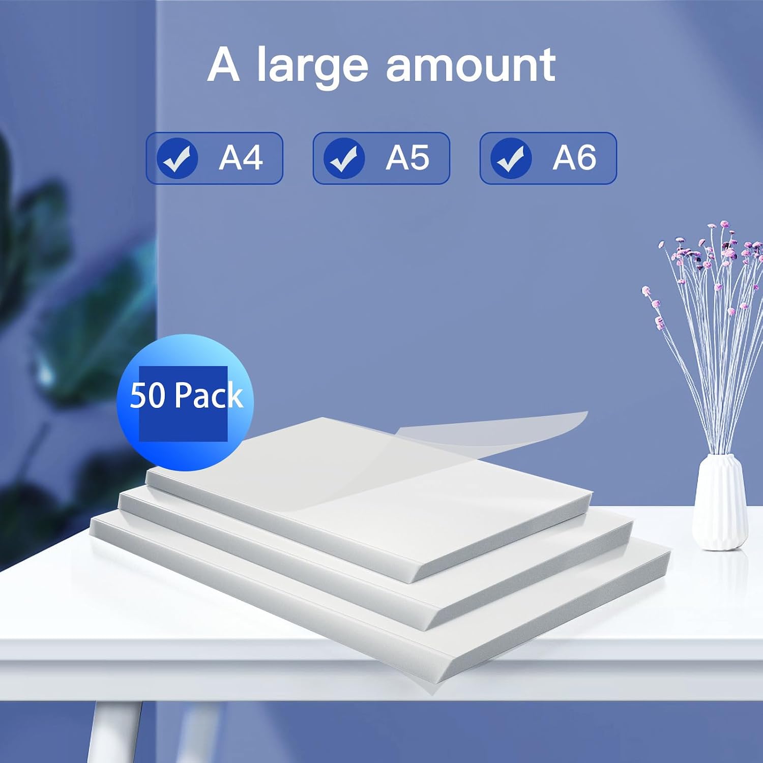 Thumbnail 2 de Mixed Laminating Pouches (A4/A5/A6) – 50 Pack, 160 Micron