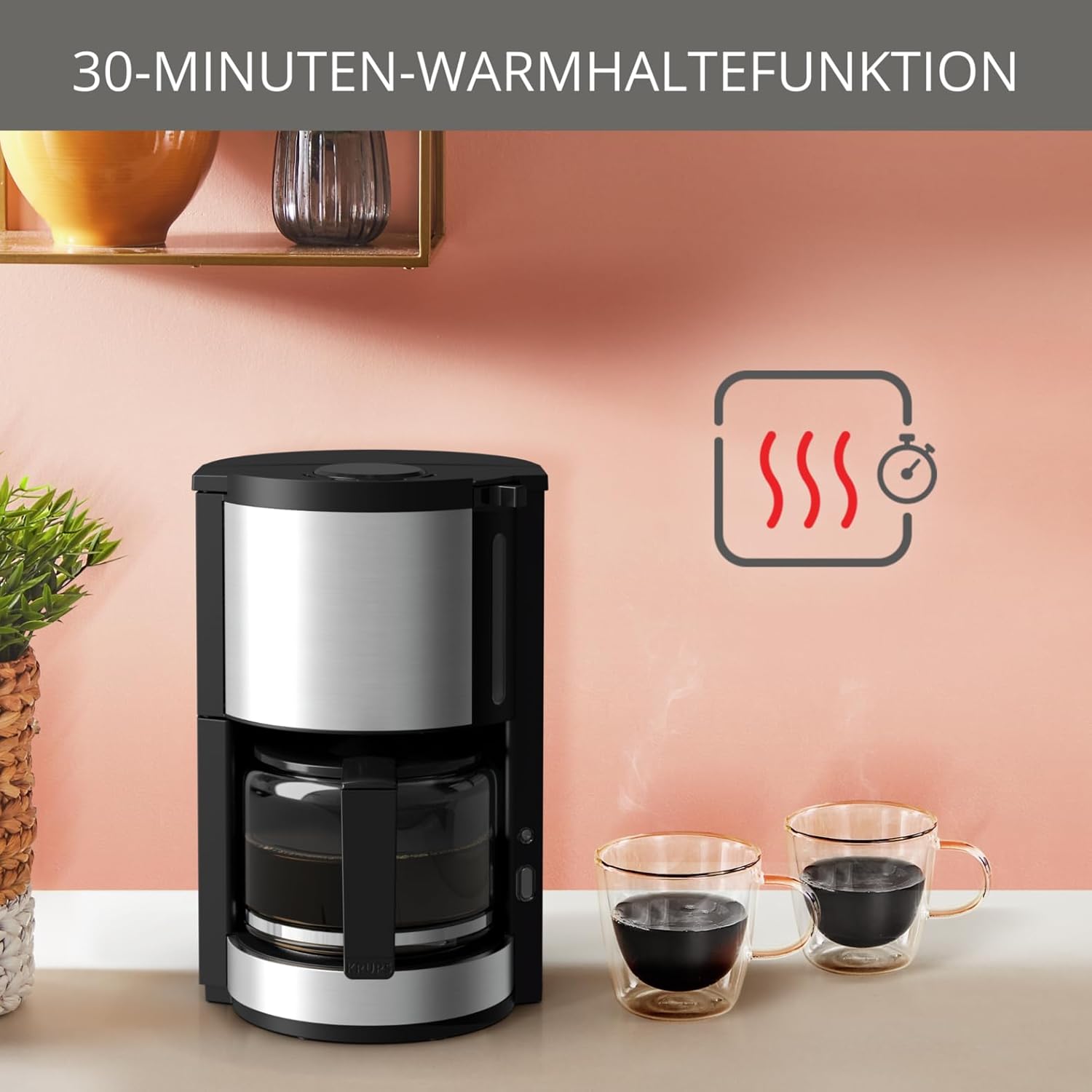 Thumbnail 2 de KRUPS Pro Aroma Plus Filterkaffeemaschine KM3210 (10 Tassen, 1,25 l) mit Warmhaltefunktion