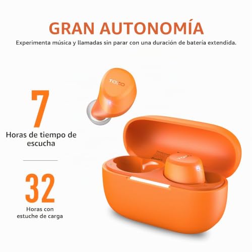 Detalle de TOZO A1: Auriculares inalámbricos Bluetooth ideales para oídos pequeños