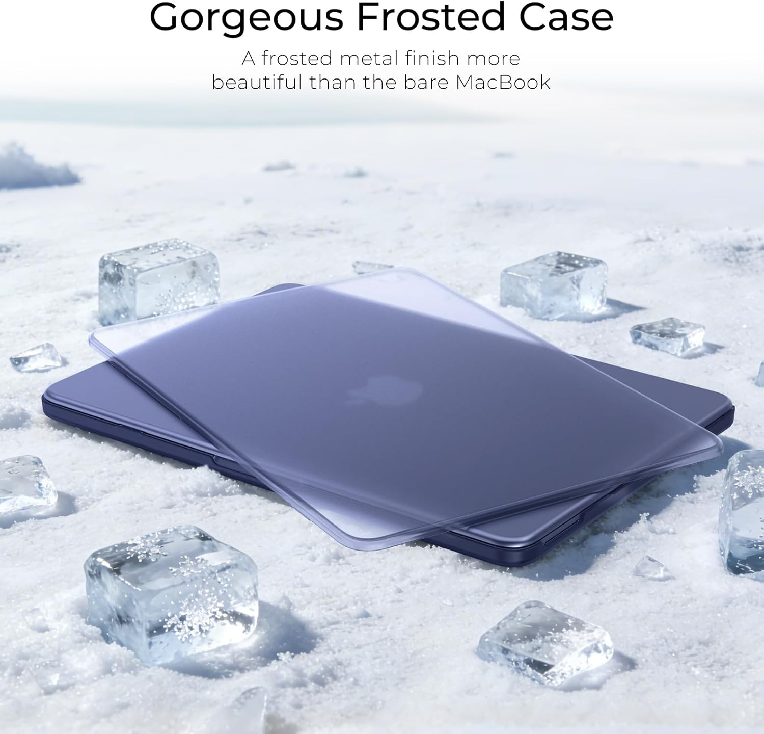 Thumbnail 1 de EooCoo 13-inch MacBook Neo Case (2026) – Frost Indigo Matte Skin with Snap-on Protection