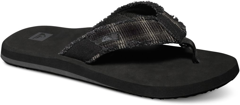 Detalle de Quiksilver Monkey Abyss: sandalia de hombre en gris con correa de tobillo, talla 47 EU