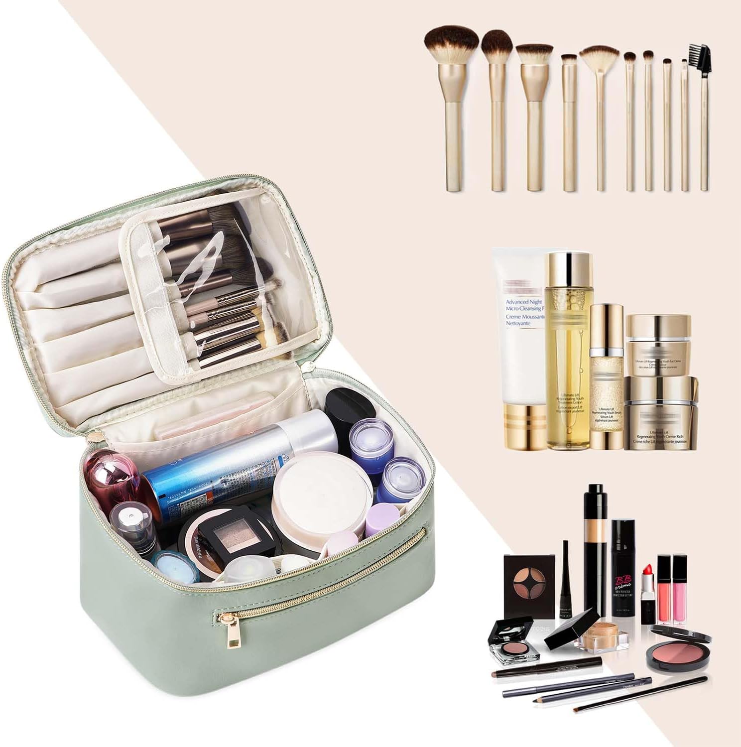 Thumbnail 5 de Travel Makeup Bag Large PU Leather 1pc