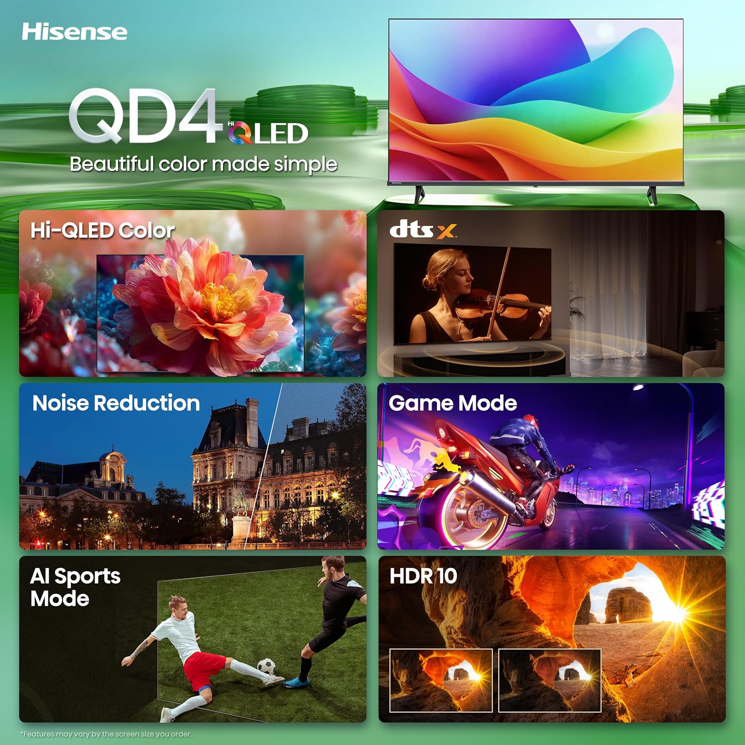 Thumbnail 3 de Hisense 32-inch VIDAA HD4 QD4 (2026) – Hi-QLED, AI VIDAA OS, Alexa, AirPlay & HomeKit