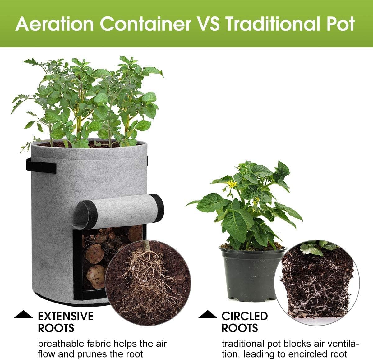 Thumbnail 4 de Baoswi grow bags, 10-gallon