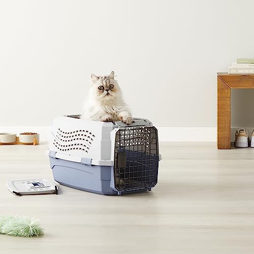 Thumbnail 12 de Amazon Basics caisse à animal domestique à deux portes, chargement par le haut – bleu (L58 x l38 x H33 cm)