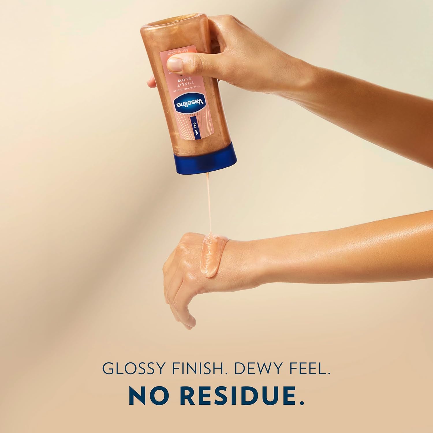 Thumbnail 6 de Vaseline Glazed & Glisten Sunlit Glow Body Gel Oil (Vanilla Cocoa Shimmer) with Pure Cocoa Butter, 6.8 Oz