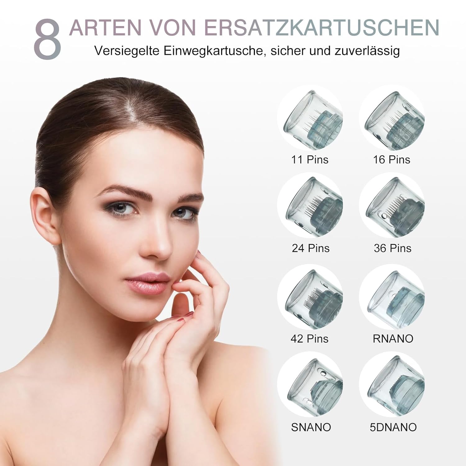Thumbnail 5 de Dr. pen M8 Microneedling Stift – Home-Profi zur Hautpflege mit 8 sterilen Patronen, 6 Intensitätsstufen und 0–2,5 mm