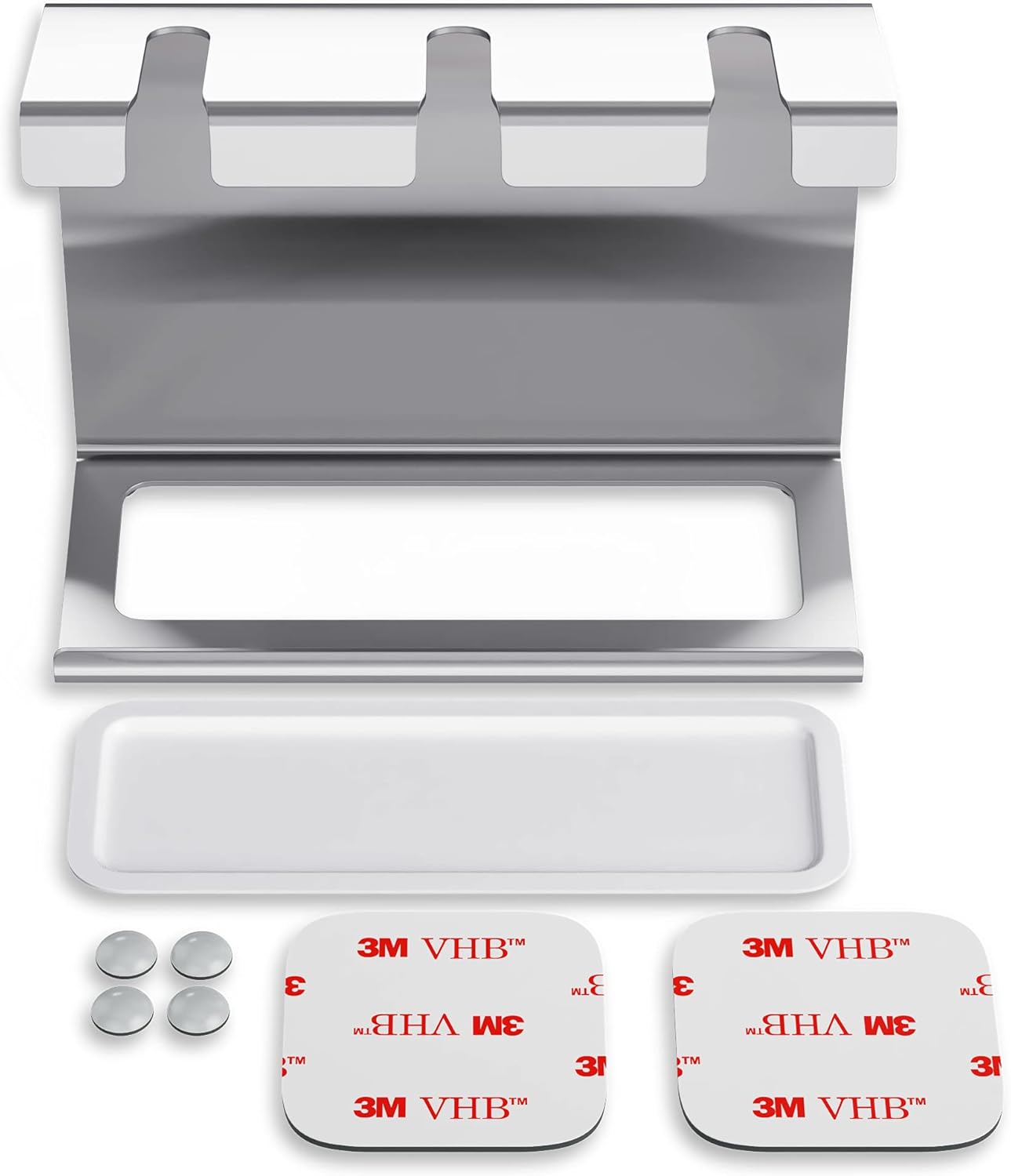 Detalle 2 de WIETRE Portaspazzolini in acciaio inossidabile con vaschetta raccogliegocce – 3 pezzi, compatibile con Oral-B, iO, Philips Sonicare, Waterpik e Fairywill